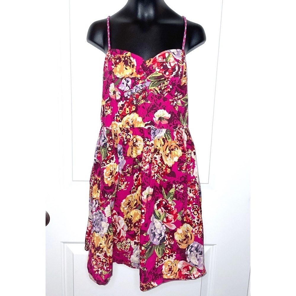 Pink floral dress